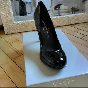 Jessica Simpson Black Patent Callie Heel